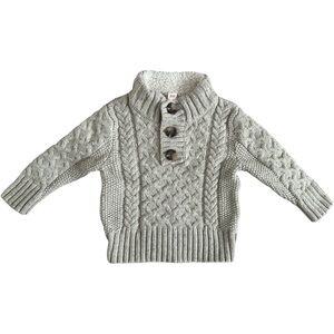 Cat & Jack Gray Cable Knit Sweater